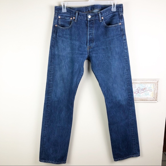 Levi's Other - Levi’s 501 Button Fly Long Tall Denim Jeans 34
